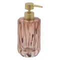 Szklany dozownik do mydła z wypukłym wzorem 300 ml, amber - 5five