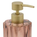 Szklany dozownik do mydła z wypukłym wzorem 300 ml, amber - 5five