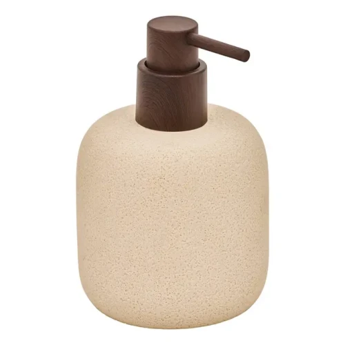 Dozownik do mydła z żywicy Oleya 290 ml, beżowy - 5five