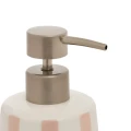 Dozownik do mydła ceramiczny w paski Strio 400 ml, różowy - 5five