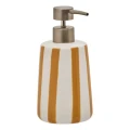 Dozownik do mydła ceramiczny w paski Strio 400 ml, żółty - 5five