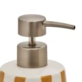 Dozownik do mydła ceramiczny w paski Strio 400 ml, żółty - 5five