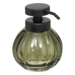 Szklany dozownik do mydła 350 ml, zielony - 5five
