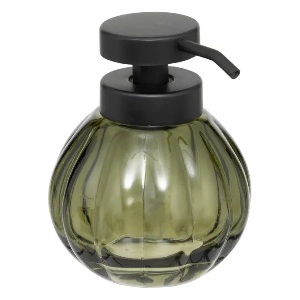 Szklany dozownik do mydła 350 ml, zielony - 5five