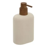 Dozownik do mydła o obłej prostokątnej formie Argileo 350 ml, beżowy - 5five