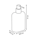 Dozownik do mydła o obłej prostokątnej formie Argileo 350 ml, beżowy - 5five
