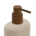 Dozownik do mydła o obłej prostokątnej formie Argileo 350 ml, beżowy - 5five