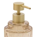 Dozownik do mydła szklany ryflowany Solis 300 ml, amber - 5five