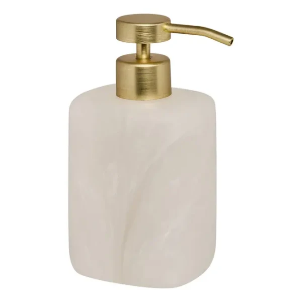 Dozownik do mydła z żywicy Cloudy 370 ml, biały - 5five