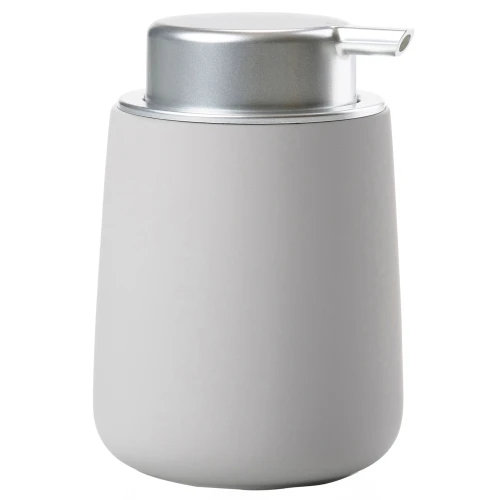 Porcelanowy dozownik do mydła Nova 250 ml, Soft Grey jasnoszary - Zone Denmark