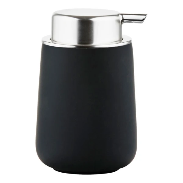 Porcelanowy dozownik do mydła Nova 250 ml, czarny - Zone Denmark