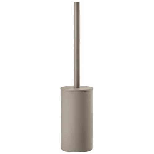 Szczotka do WC Solo z porcelany i stali, Taupe - Zone Denmark