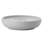 Porcelanowa mydelniczka okrągła Nova, Soft Grey jasnoszara - Zone Denmark