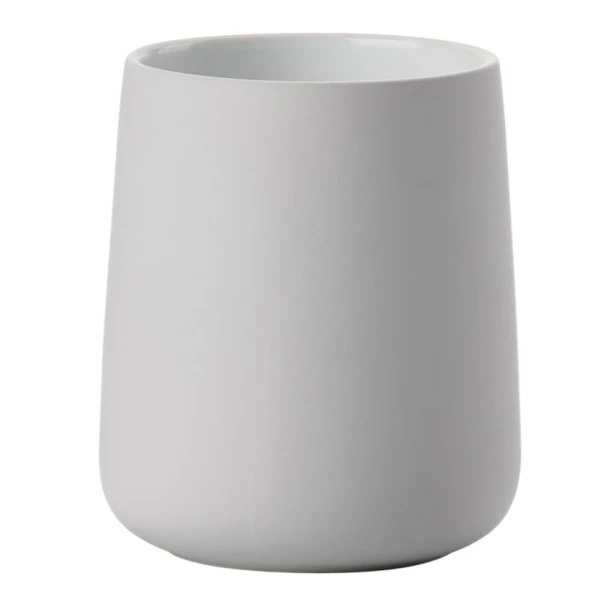 Kubek na szczoteczki do zębów porcelanowy Nova, Soft grey szary - Zone Denmark