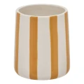Kubek na szczoteczki do zębów ceramiczny w paski Strio, żółty - 5five