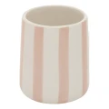 Kubek na szczoteczki do zębów ceramiczny w paski Strio, różowy - 5five