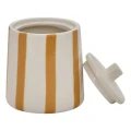 Pojemnik na waciki i patyczki Strio ceramiczny, żółty - 5five