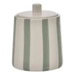 Pojemnik na waciki i patyczki Strio ceramiczny, zielony - 5five
