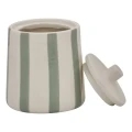 Pojemnik na waciki i patyczki Strio ceramiczny, zielony - 5five