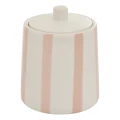 Pojemnik na waciki i patyczki Strio ceramiczny, różowy - 5five
