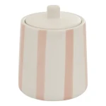 Pojemnik na waciki i patyczki Strio ceramiczny, różowy - 5five