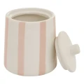 Pojemnik na waciki i patyczki Strio ceramiczny, różowy - 5five