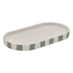 Ceramiczna taca łazienkowa Strio, zielona - 5five
