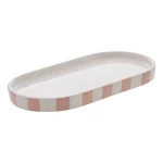 Ceramiczna taca łazienkowa Strio, różowa - 5five
