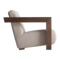 Designerski fotel tapicerowany z drewnianą ramą Virazel - Vical