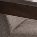 Designerski fotel tapicerowany z drewnianą ramą Virazel - Vical