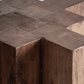 Rzeźbiarski drewniany stolik pomocniczy Brutalist - Vical