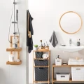 Bambusowy organizer pod prysznic z 2 półkami, zawieszany - 5five