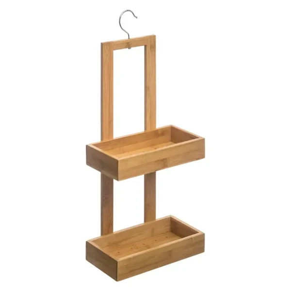 Bambusowy organizer pod prysznic z 2 półkami, zawieszany - 5five