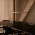 Drewniana lampa wisząca nad stół Akeno, LED 115 cm - DFTP by Nordlux