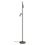Minimalistyczna lampa podłogowa Makoto, satin chrome - DFTP by Nordlux