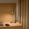Minimalistyczna lampa stołowa Makoto, satin chrome - DFTP by Nordlux