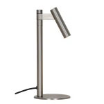 Minimalistyczna lampa stołowa Makoto, satin chrome - DFTP by Nordlux