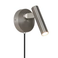 Minimalistyczny kinkiet Makoto z regulowanym reflektorem, satin chrome - DFTP by Nordlux