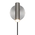 Minimalistyczny kinkiet Makoto z regulowanym reflektorem, satin chrome - DFTP by Nordlux