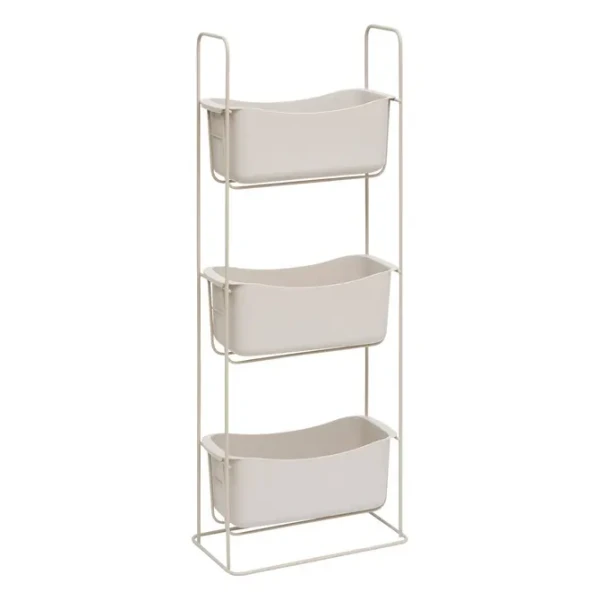 Stojący organizer pod prysznic z 3 koszykami Easibath, beżowy - 5five