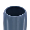 Ceramiczny kubek na szczoteczki z reliefowym wzorem Colorama, niebieski - 5five