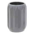 Ceramiczny kubek na szczoteczki z reliefowym wzorem Colorama, szary - 5five