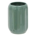 Ceramiczny kubek na szczoteczki z reliefowym wzorem Colorama, zielony - 5five