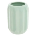 Ceramiczny kubek na szczoteczki z reliefowym wzorem Colorama, seledynowy - 5five