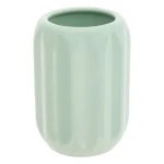 Ceramiczny kubek na szczoteczki z reliefowym wzorem Colorama, seledynowy - 5five