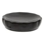 Ceramiczna mydelniczka z reliefowym wzorem Colorama, czarna - 5five