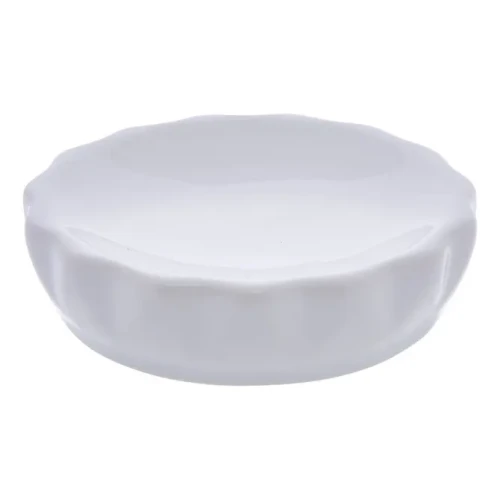 Ceramiczna mydelniczka z reliefowym wzorem Colorama, biała - 5five