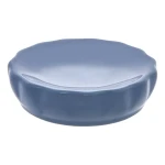 Ceramiczna mydelniczka z reliefowym wzorem Colorama, niebieska - 5five