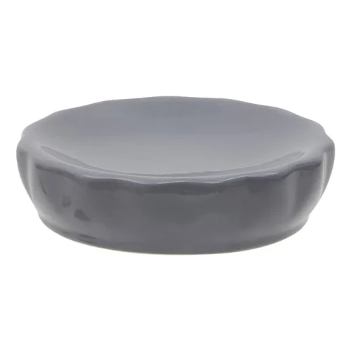 Ceramiczna mydelniczka z reliefowym wzorem Colorama, szara - 5five
