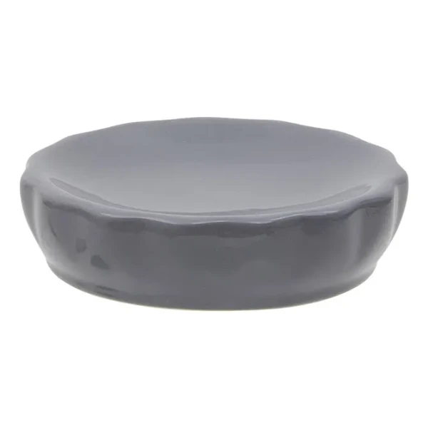 Ceramiczna mydelniczka z reliefowym wzorem Colorama, szara - 5five